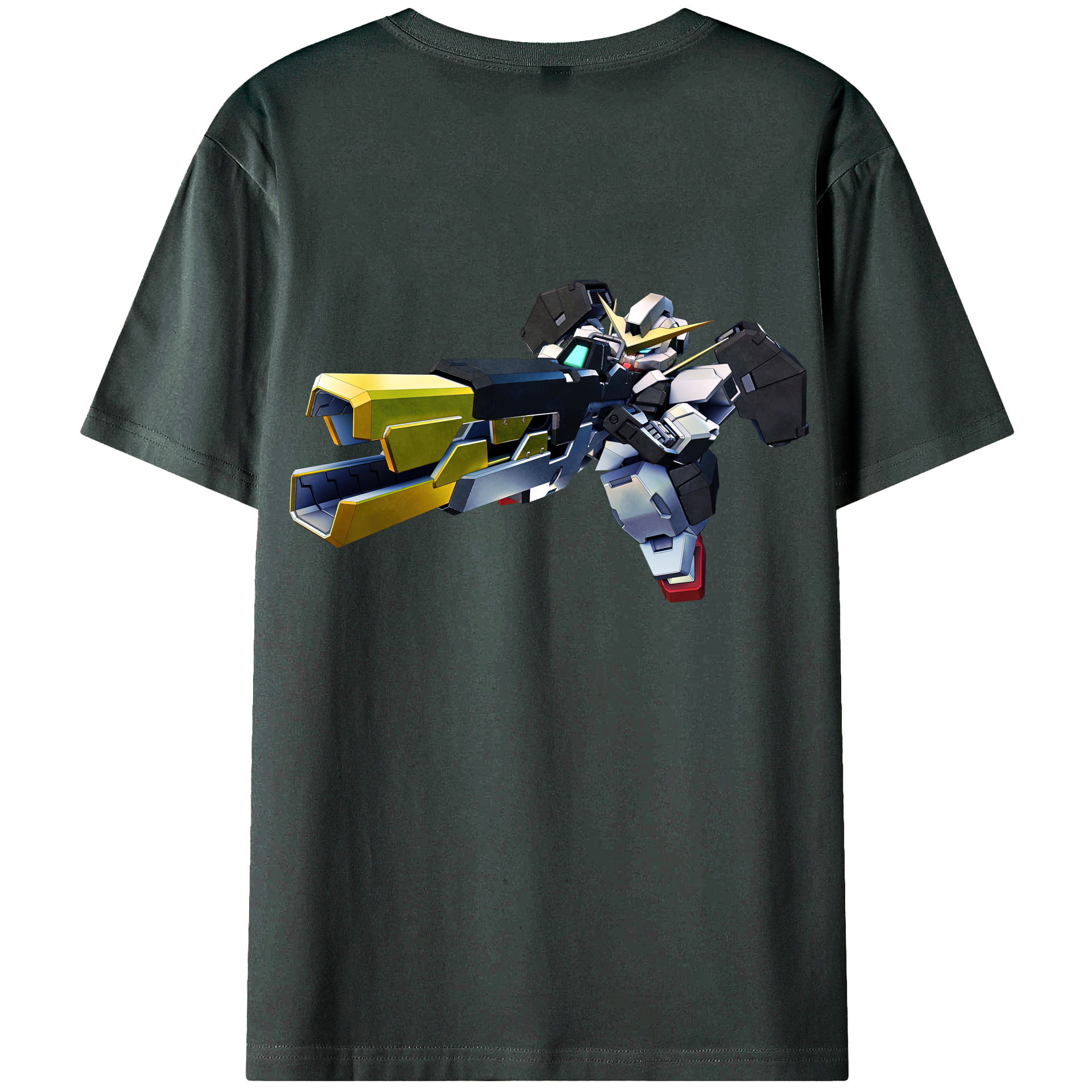 （画像用） 機動戦士ガンダム Mobile Suit Gundam 綿100％ メンズ半袖Tシャツ（バックプリント） 通気性